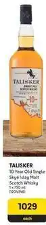 Talisker - 10 year old single skye islay malt scotch whisky
