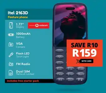 Checkers Itel 2163D Feature phone offer