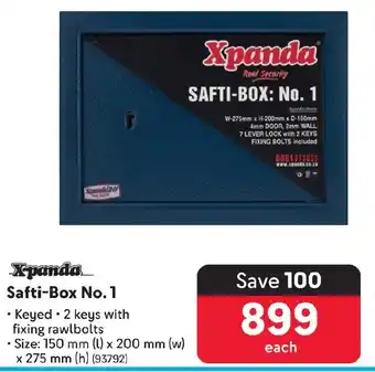 Makro Xpanda Safti-Box No. 1 offer