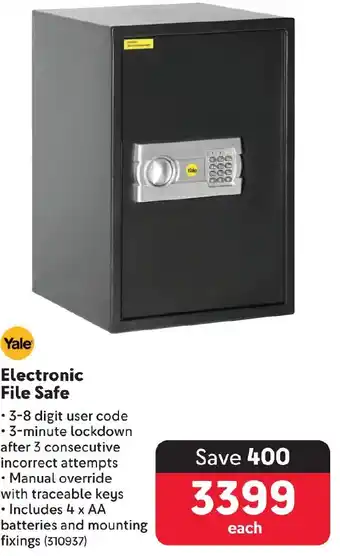 Makro Yale Electronic File Safe offer