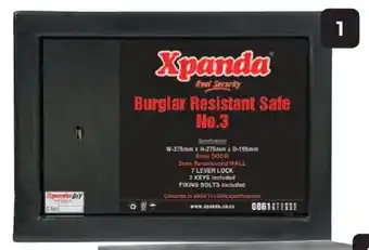 Makro Xpanda Burglar Resistant Safe No.3 offer
