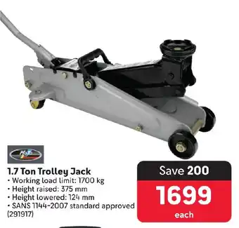 Makro 1.7 Ton Trolley Jack offer