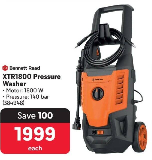 Read XTR1800 Pressure Washer offer at Makro
