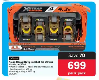 Makro 4.3 m Heavy Duty Ratchet Tie Downs offer