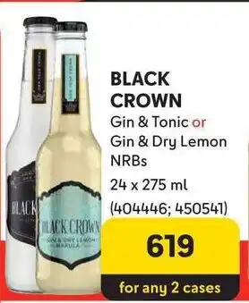 Makro BLACK CROWN Gin & Tonic or Gin & Dry Lemon NRBs offer