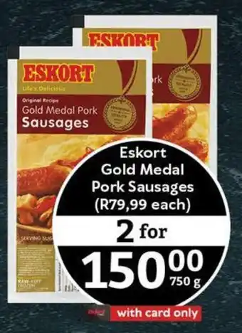 Oxford Freshmarket Eskort Gold Medal Pork Sausages offer