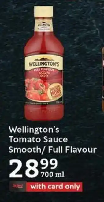 Oxford Freshmarket Wellington's Tomato Sauce Smooth/Full Flavour offer