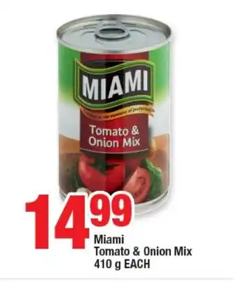 OK Foods Miami Tomato & Onion Mix 410 g EACH offer