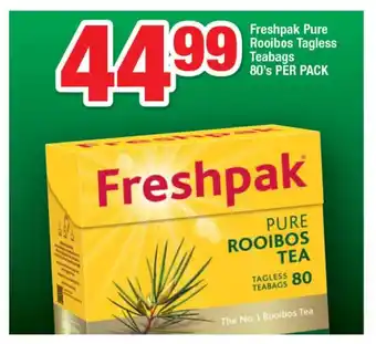 OK Foods Freshpak Pure Rooibos Tagless Teabags 80's PER PACK offer