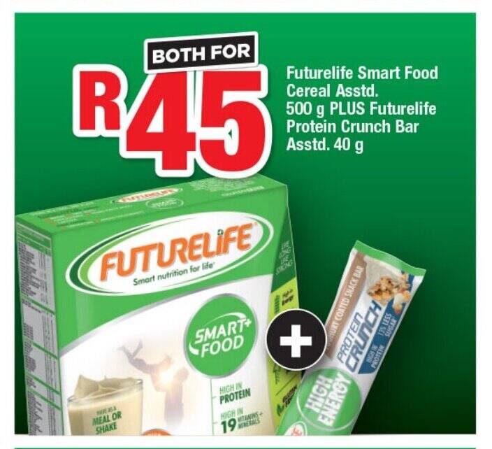 Futurelife Smart Food Cereal Asstd. 500 g PLUS Futurelife Protein