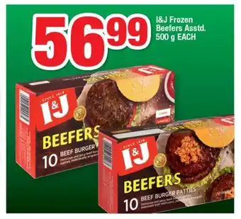 OK Foods I&J Frozen Beefers Asstd. 500 g EACH offer