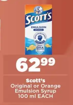 OK Foods Scott's Original or Orange Emulsion Syrup 100 ml EACH offer