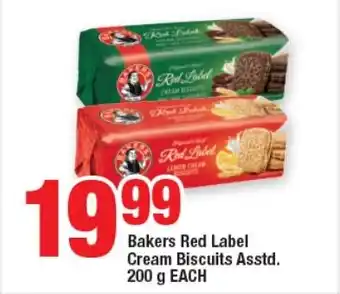 OK Foods Bakers Red Label Cream Biscuits Asstd. 200 g EACH offer