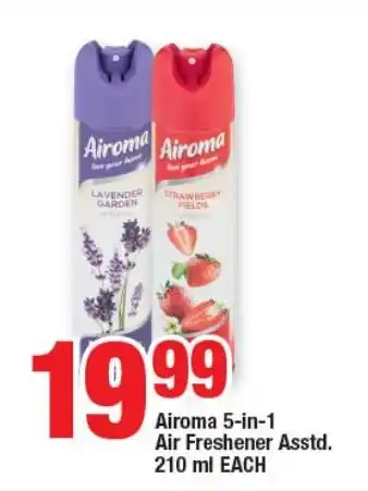 Airoma 5-in-1 Air Freshener Asstd. 210 ml EACH