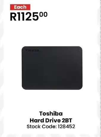 Africa Cash and Carry Toshiba Hard Drive 2BT offer