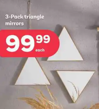 PEP 3-Pack triangle mirrors offer