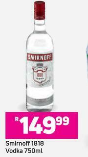 Game Smirnoff 1818 Vodka-750ml offer