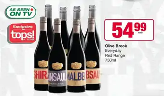 Spar Tops Olive Brook Everyday Red Range 750ml offer