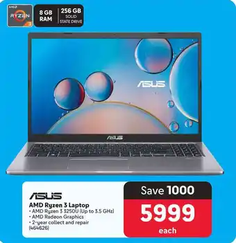 Makro ASUS AMD Ryzen 3 Laptop offer