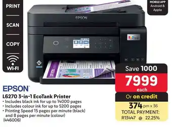 Makro EPSON L6270 3-in-1 EcoTank Printer offer