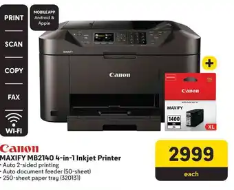 Makro Canon MAXIFY MB2140 4-in-1 Inkjet Printer offer