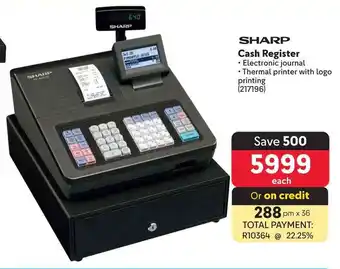 Makro SHARP Cash Register offer