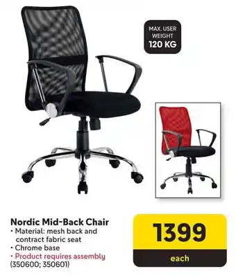 Makro Nordic Mid-Back Chair offer