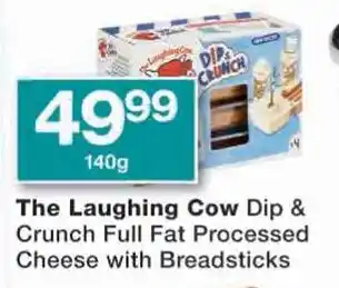 Checkers The Laughing Cow Dip & Crunch Full Fat Processed Cheese with Breadsticks offer