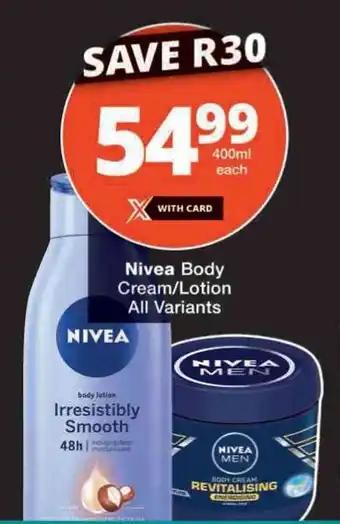 Nivea Body Cream/Lotion All Variants