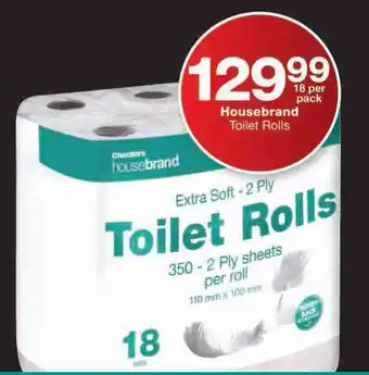 Checkers Housebrand Toilet Rolls offer