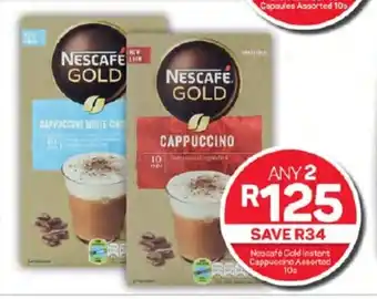 Pick n Pay Hypermarket Nescafe Gold Instant Cappuccino Assorted 10s offer