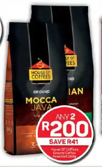 Pick n Pay Hypermarket House Of Coffees Ground Coffee Assorted 250g offer