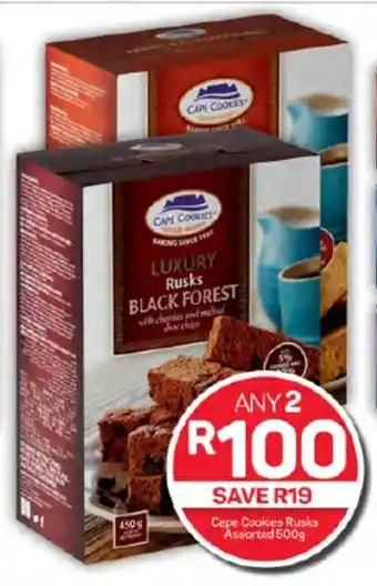Cape Cookies Rusks Assorted 500g