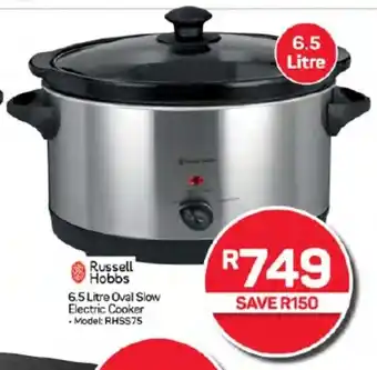 Pick n Pay Hypermarket Russell Hobbs 6.5 Litre Oval Slow Electric Cooker offer