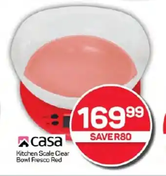 Pick n Pay Hypermarket Kitchen Scale Clear Bowl Fresco Red offer