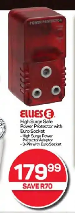 High Surge Safe Power Protector with Euro Socket