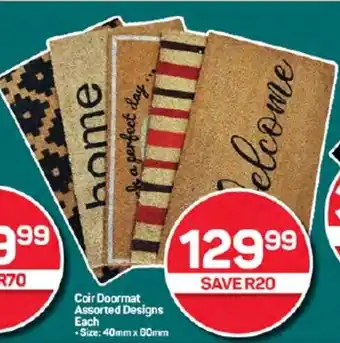 Pick n Pay Hypermarket Coir Doormat Assorted Designs Each offer
