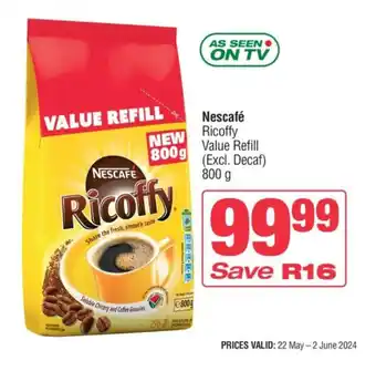 KwikSpar Nescafé Ricoffy Value Refill (Excl. Decaf) 800g offer