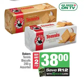 KwikSpar Bakers Tennis Biscuits 200g Assorted offer