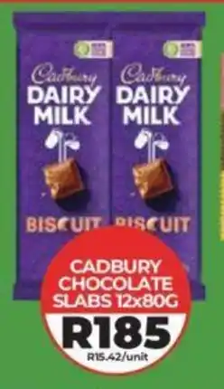 1UP CADBURY CHOCOLATE SLABS 12x80G offer