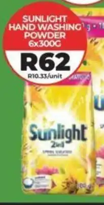 1UP SUNLIGHT HAND WASHING POWDER 6X300G offer