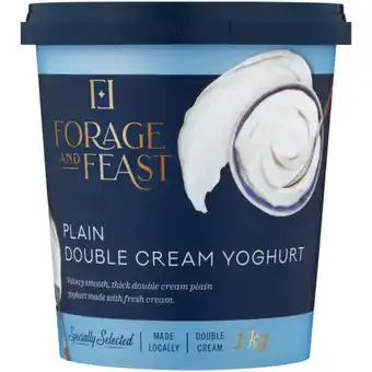 Checkers Liquor Shop Forage And Feast Plain Double Cream Yoghurt 1kg offer