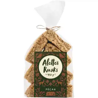 Checkers Liquor Shop Alette's Pecan Nut Rusks 450g offer