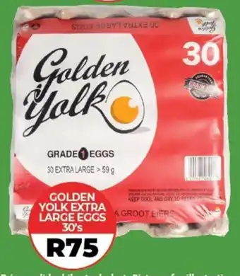 1UP GOLDEN YOLK EXTRA LARGE EGGS 30'S offer