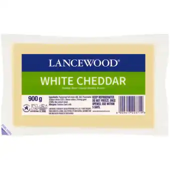 Checkers Liquor Shop LANCEWOOD White Cheddar Cheese Pack 900g offer