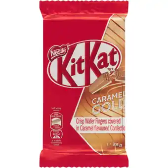 KitKat Caramel Gold Chocolate Bar 85g offer at Checkers Liquor Shop