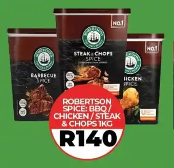 1UP ROBERTSON SPICE: BBQ/ CHICKEN/STEAK & CHOPS 1KG offer