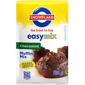 Checkers Liquor Shop Snowflake EasyMix Chocomint Muffin Mix 500g offer