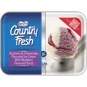 Checkers Liquor Shop Dairymaid Country Fresh Blueberry & Cheesecake Flavoured Ice Cream 1.8L offer