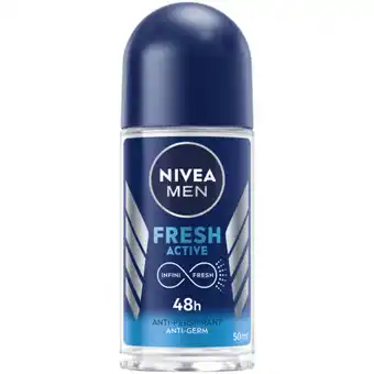 Checkers Liquor Shop NIVEA MEN Fresh Active Anti-Perspirant Roll-On 50ml offer